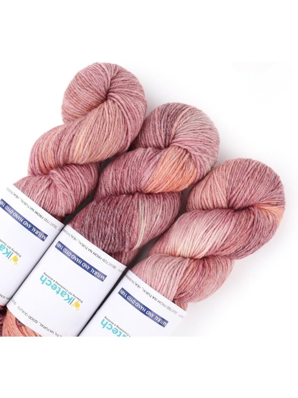 Hand Dyed Gradient Wool Cashmere Yarn - 3 Pack for Knitting & Crocheting